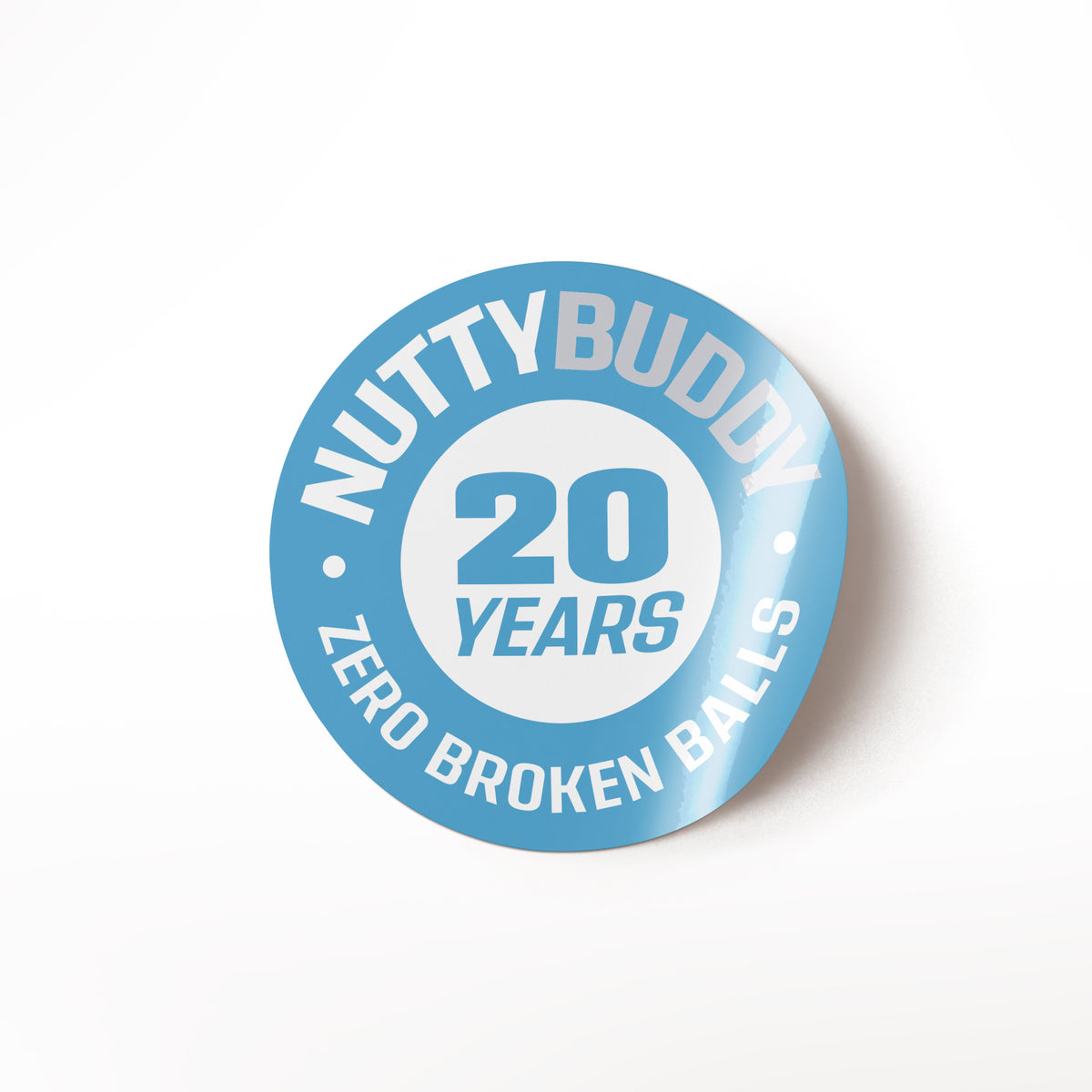 NuttyBuddy 20yr Anniversary Sticker